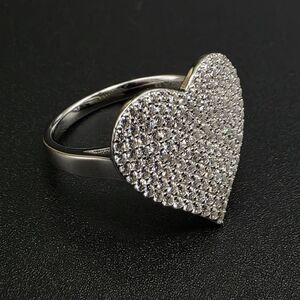 Moissanite Pave Heart Ring ✨ S925 sterling Silver